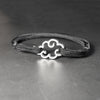 The emblem of a legendary group, the Akatsuki, faithful and with perfect proportions, remade as a clasp for a bracelet. Slide the rope through the opening at the top so that it sits on the sides. Entirely handcrafted from grade 5 titanium.